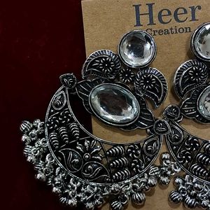 Silver Oxidized Earrings