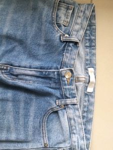 Light Blue With Fade Patches Print Denim Jeans