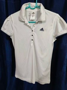 Adidas White Polo Shirt