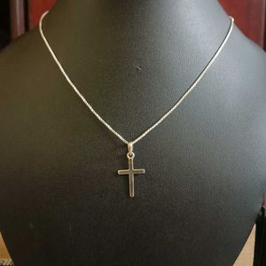 Original Silver Cross Necklace 20 Inch