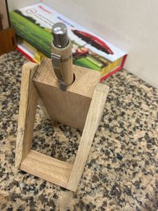 Wooden Pen &amp; Clock Holder
