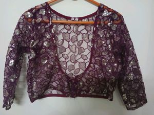 Purple Blouse With Gown