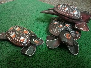 Pure Wooden Home Decor Turtle