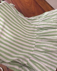 Striped Peplum Top Cotton