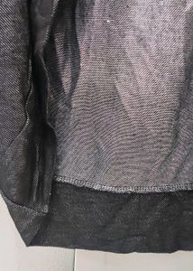 Women&#39;s Black shrug With Metallic Finish
