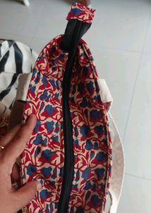 Jaipur Summer Collection Maroon And Blue Tote Bag