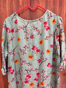 Floral Print Tunic Top
