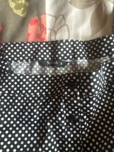 Polka Dot Cold Shoulder Top