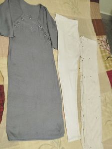 Gray Kurti Set