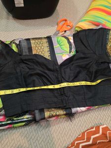 Art Silk Black Grey Handpainted Saree With Blouse