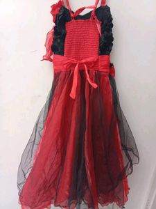 Red And Black Heavy Gown