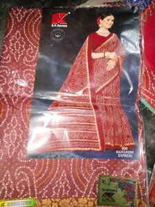 Bandhani Print Pure Cotton Saree