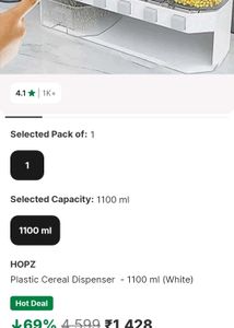 Cereal Dispenser on sale