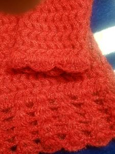 Cute Red Crochet Cardigan