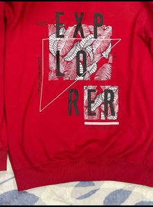 ❤️🌹Beautiful Red Explorer Print Sweatshirt