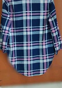 Blue &amp; Pink Plaid Button-Up Shirt