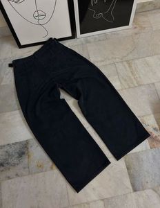Wide Leg Navy Blue Jeans