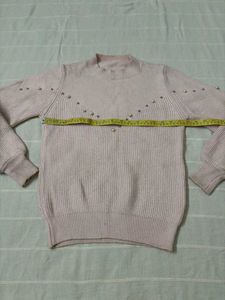 Pink Pearl Embellished Sweater