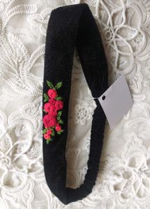 Floral Embroidered Headband