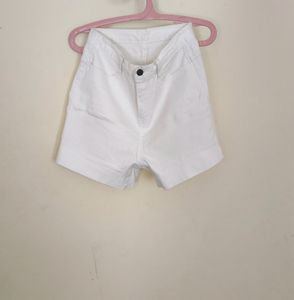 High Waist Denim Shorts Halfpant