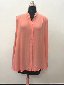 Peach Chiffon Blouse