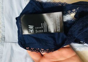 H&amp;M SKY AND NAVY BLUE LINGIRIE 2