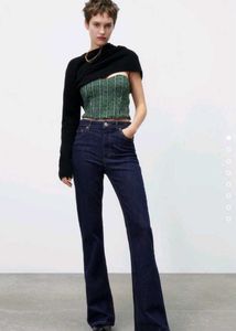 ZARA Green Corset Top