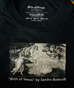 PULL&amp;BEAR :- BIRTH OF VENUS T-SHIRT FULLY PRINTED