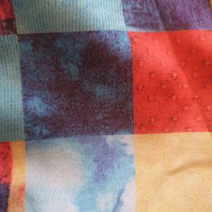 Geometrical Sunset Print - Knee Length Dress