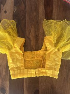 Beautiful Floral Frill Blouse Choli+ Dupatta