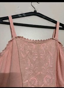 Pink Embroidered Dress