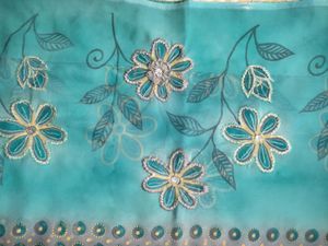Beautiful Embroidery Sari With Blouse