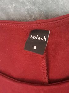 Maroon Mini Dress Can Be Used As A Tunic Top