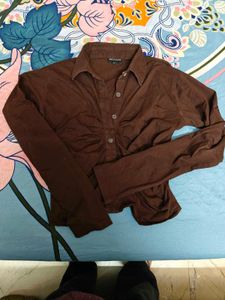 Brown Fitted Shirt
