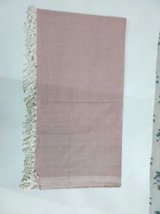 Mauve Throw Blanket with Fringe