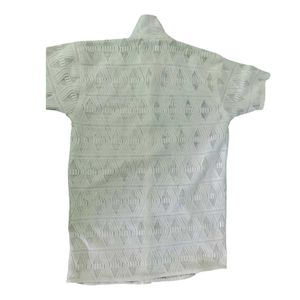 Patterned White Shirt