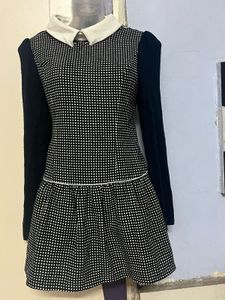 Polka Dot Korean Drop Waist Dress