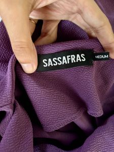 Lavender Belted Drop Shoulder Midi Dress