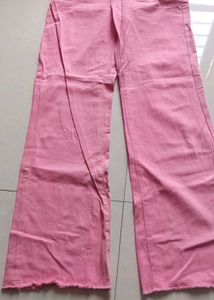 Pink Flared Jeans