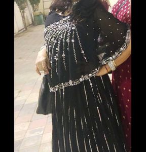 Designer Black & Silver Embellished Set