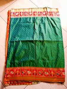 Elegant Dark Green Saree