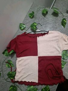 Stylish Burgundy Crop Top