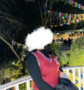 Korean Red Knit Vest stylish