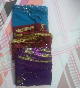 Elegant Ethnic Dupatta - Set of Three