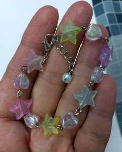 Handmade Multicolored Star and Heart Bracelet