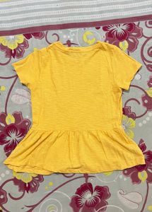 Yellow Peplum Top