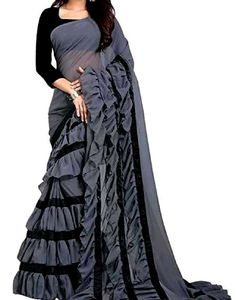 Ruffle Saree
