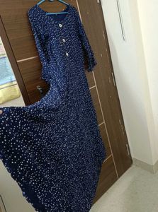 Navy Blue Polka Dot Dress