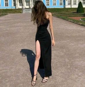 Black Slit Dress