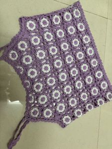 Knitted Handmade Lavender Top